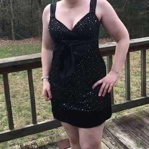 Taboo Black Sequined Cocktail Dress M